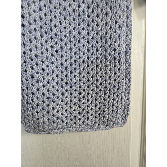 Sundance Sky Blue Open Chunky Mixed-Knit Cottagecore Pullover Sweater Women's XS - Picture 6 of 11